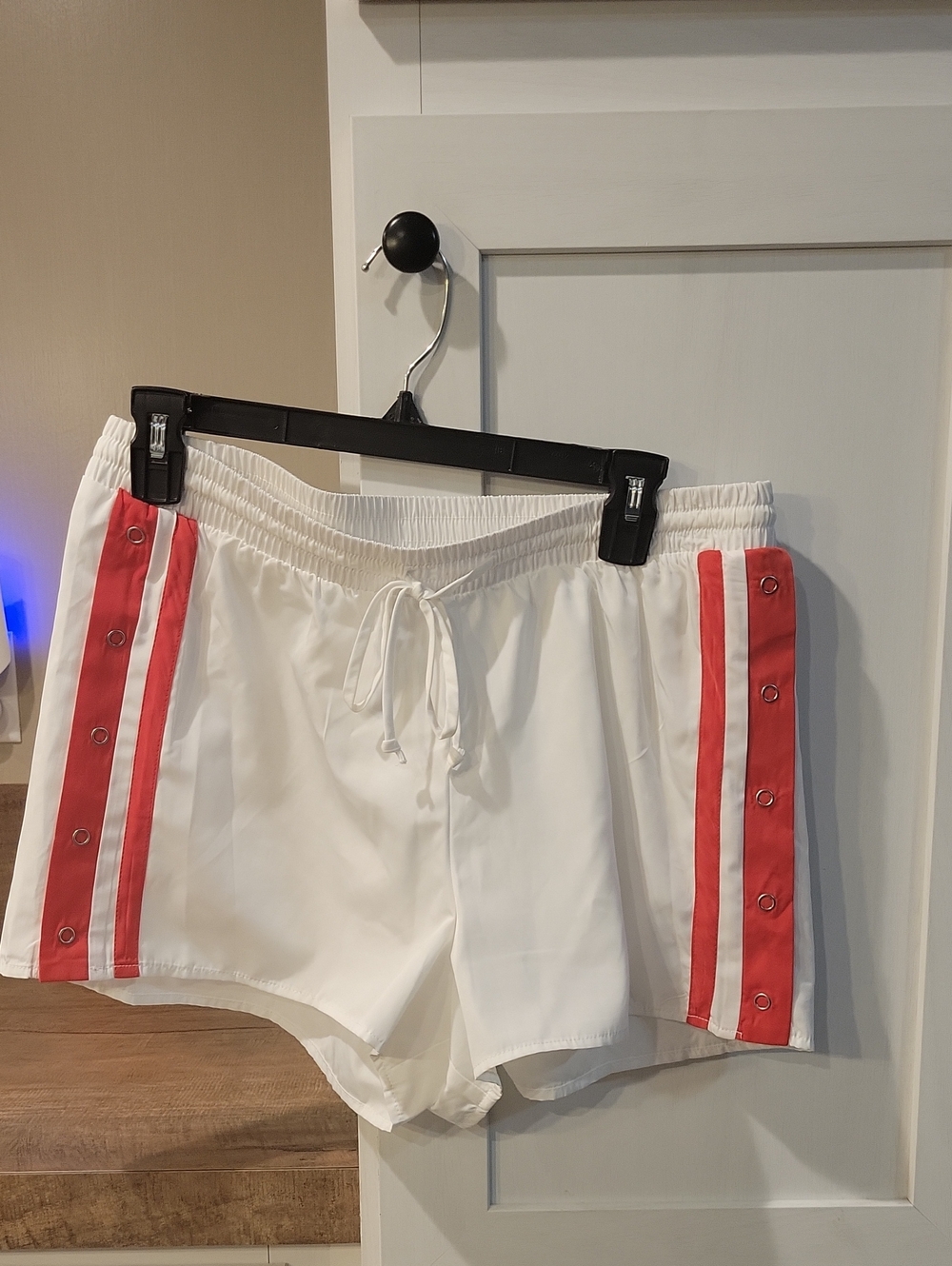 wild fable White Athletic Shorts with Red Side Stripes